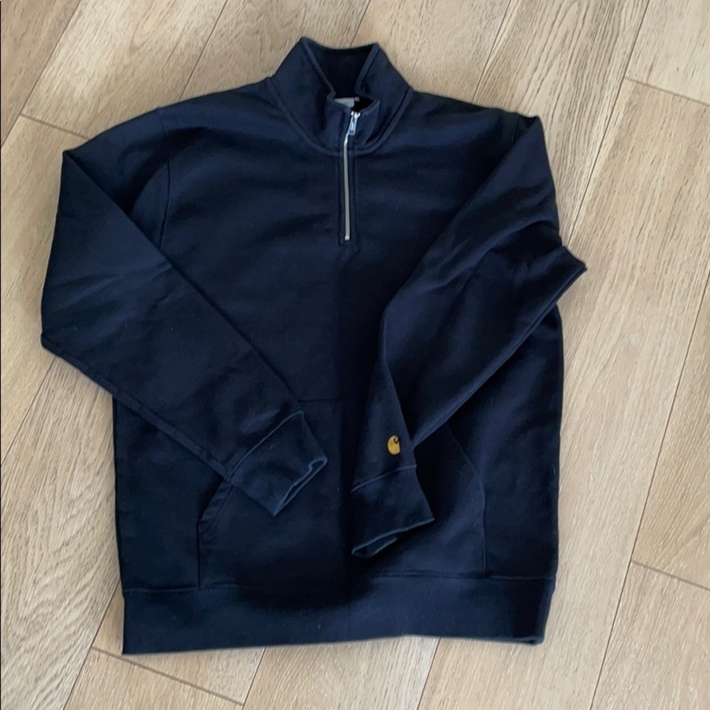 Carhartt work in progress black chase half zip
